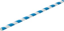24 X Paper Blue Stripe Straw
