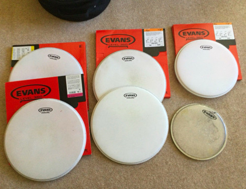 Evans drum heads used - drum,