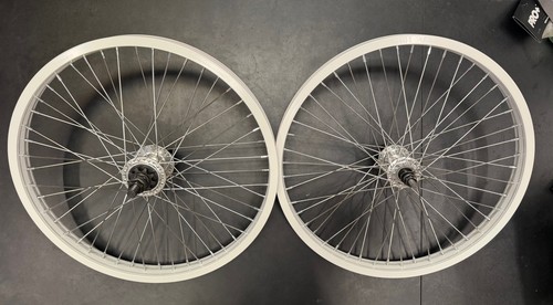 White bmx wheel set 48 - white,