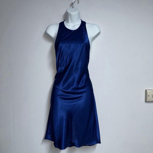 Zara navy satin - satin, special
