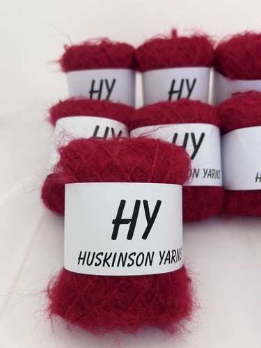 Mohair wool yarn 50g cherry - wool,