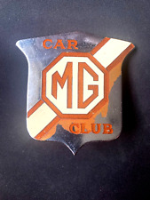 Vintage MG Car Club MGCC Motor Automobile Car Badge Enamel Emblem Chrome