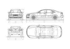 A4 Photo Blueprint Audi A8 D3