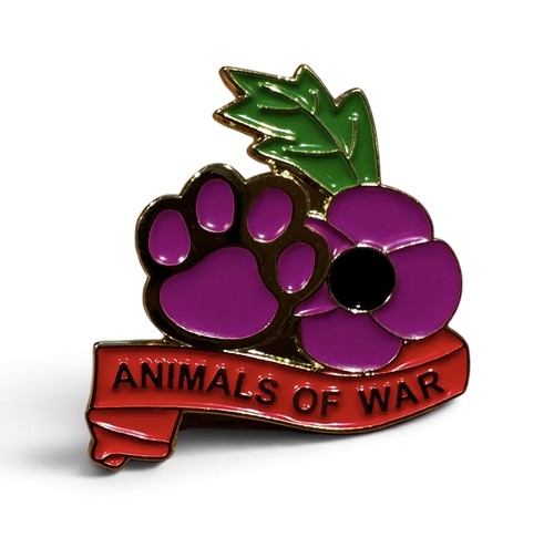 Purple flower new enamel badge - purple,
