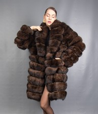 16562 NEW GORGEOUS REAL BLUE FOX COAT LUXURY FUR JACKET BEAUTIFUL LOOK SIZE M