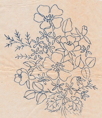 Vintage embroidery transfer - embroidery,