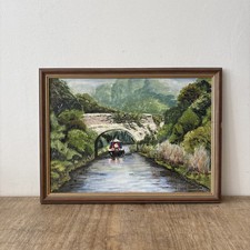 Vintage Rustic Oil on Board