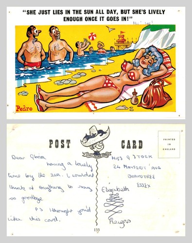 Vintage postcard saucy - postcard,