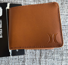 Men’s Hurley Wallet Bifold Brown Mahagony Color Case NEW
