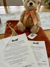 Steiff William & Catherine Royal Wedding Bear with Certificate & bag 