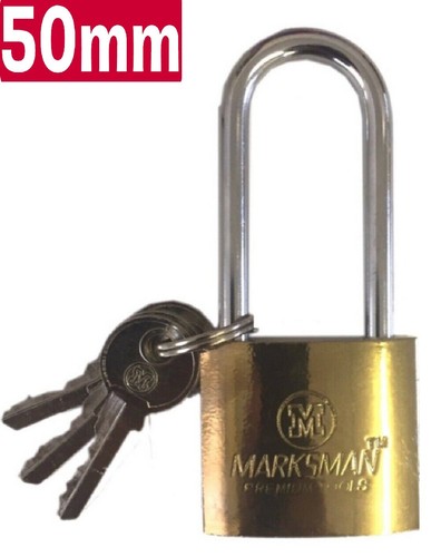 Solid brass padlock 50mm - brass, 50mm/2"
