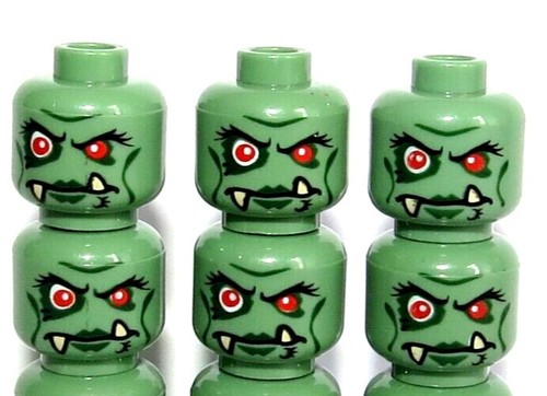 Lego green head - lego, heads