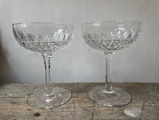 2x Antique Crystal Hand Made