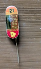 Enamel Badge / Stick Pin - Speedway 21st Golden Helmet Czechoslovakia 1969