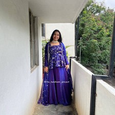 SALWAR KAMEEZ DUPATTA INDIAN WEAR VICHITRA SILK DESIGNER WEDDING STITCH 7122ATM