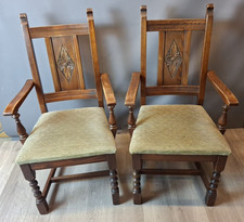 2 x Old Charm Oak Dining Arm