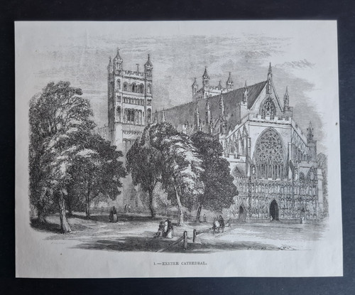 Antique 1850 print - ,