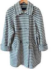 Vintage Wool Houndstooth Dogtooth Jacket Coat Idea Collezioni Italy 16