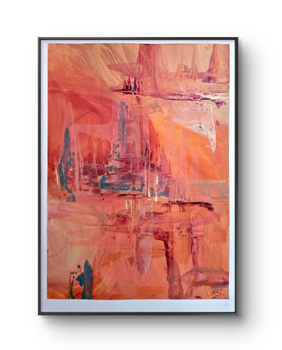 Imagine art pink blue - imagine, &