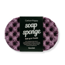 Soap Sponge Carbon Poppy Floral Coffee Vanilla Scent Vegan Bath Shower Scentish