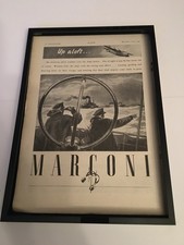 MARCONI WIRELESS-WW2 1942 A4 framed original advert