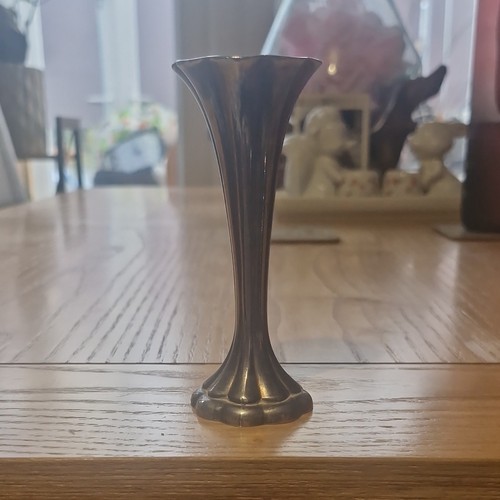 Silver plate fluted trumpet - plate,