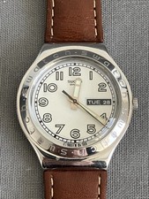 2003 Swatch Irony Day/Date Swiss Made Stainless Steel Quartz Watch.