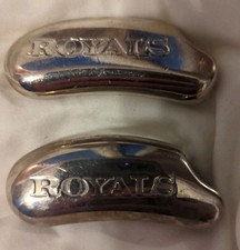 PAIR OF ROYALS VINTAGE CHROME PLATED LIGHTER CASE/COVERS HOLDS BIC MINI LGHTERS 