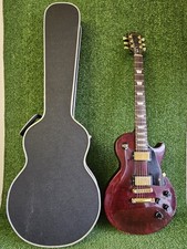 Vintage 1996 Gibson USA Les Paul Studio Electric Guitar Wine Red With Hard Case