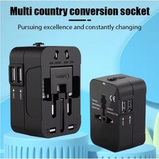 Worldwide Universal Travel Adapter Charger Socket Plug Adaptor & Dual USB Port