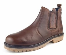 Wrangler Yuma Chelsea Pull On Leather Mens Boots Briar