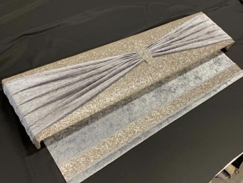 Gold glitter pelmet - gold, with