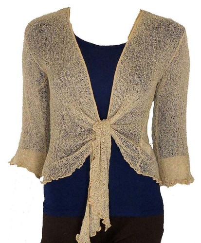 Women bolero knitted tie - bolero,