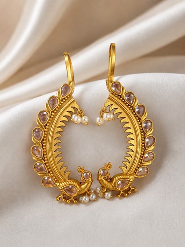 Earrings earcuff jhumka indian - earrings,