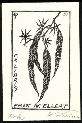 Bookplate for erik ellert - bookplate,