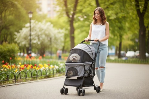 Pawhut pet stroller dog - pawhut,
