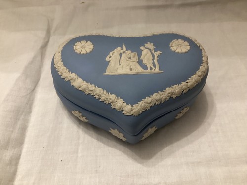 Blue wedgwood heart - blue, shaped