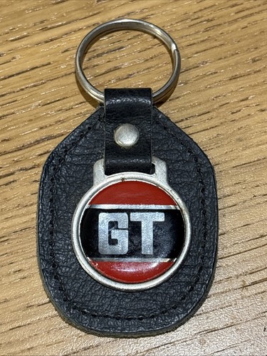 Volvo keyring black - black, leather