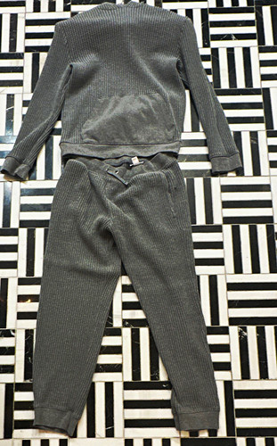 Unisex gray piece sweatsuit - unisex, 2-piece