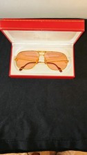NEW VINTAGE CARTIER TANK 62MM GOLD SUNGLASSES.