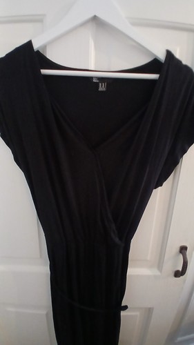 Black jersey ladies jumpsuit - black,