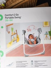 Baby Swing with Music, Folds Easy, 0-9 Months 6-20 lbs (Pink Flora the Unicorn)