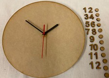20cm Round Wooden Clock Kit