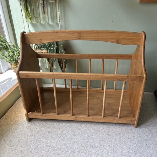 Wooden magazine rack newspaper - rack,