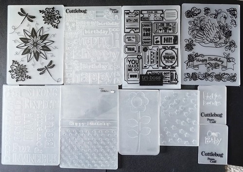 Mixed embossing folders - embossing, x