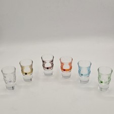Set of Six Salviati Crystal