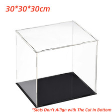 30x30x30cm Acrylic Display Case - Slots Don’t Allign with The Cut in Bottom