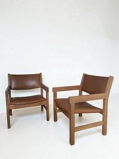 Set of Mid-Century  Leather Armchairs by Hans J. Wegner for GETAMA 