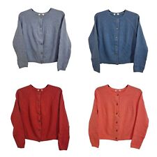 Ex Next Girls Cardigan Jumper neckline detail Pink Red Blue 9m-6 Years NEW