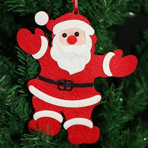 Red felt santa claus - red,